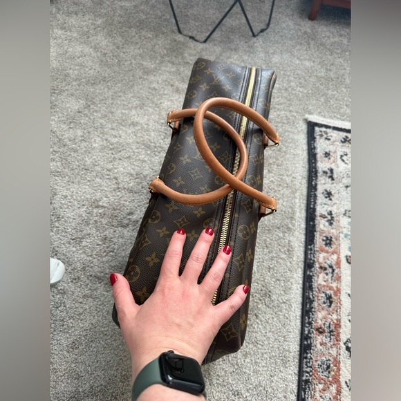 🎊 Authentic Vintage Louis Vuitton Luggage Brown Monogram Garmet Large Canvas - Picture 15 of 15